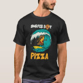 Surfer Junge für wen Liebe surfen und Pizzas Sum e T-Shirt (Vorderseite)