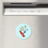 Surfer-Junge-Stickfigur Magnet (In Situ (Geschirrspüler))