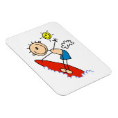 Surfer-Junge-Stickfigur Magnet (Rechte Seite)