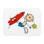 Surfer-Junge-Stickfigur Magnet (Horizontal)