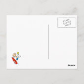 Surfer-Junge-Stickfigur Postkarte (Rückseite)