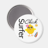 Surfer-Küken Magnet (Vorderseite/Rückseite)