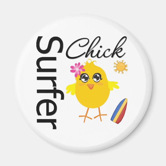 Surfer-Küken Magnet (Vorne)