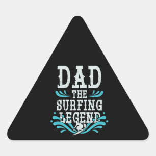 Surfer Liebhaber Papa Surfer Segler Geist Legende Dreieckiger Aufkleber