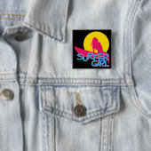 Surfer-Mädchen Button (Beispiel)