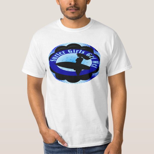 Surfer-Mädchen erhalten naß T-Shirt (Vorderseite)