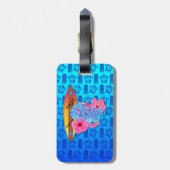 Surfer-Mädchen Gepäckanhänger (Rückseite vertikal)