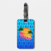 Surfer-Mädchen Gepäckanhänger (Rückseite vertikal)