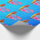 Surfer-Mädchen Geschenkpapier (Ecke)