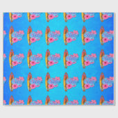 Surfer-Mädchen Geschenkpapier (Flach)