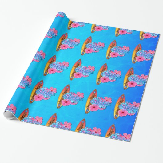 Surfer-Mädchen Geschenkpapier (Ungerollt)