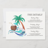 Surfer-Mädchen-Junggeselinnen-Abschieds-Einladung Einladung (Rückseite)