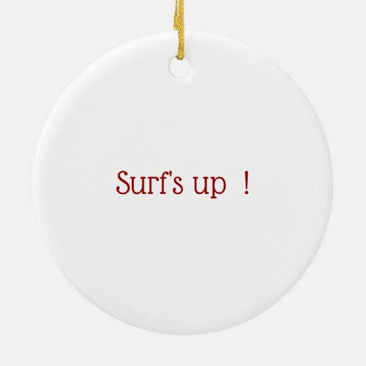 Surfer-Mädchen Keramik Ornament (Hinten)