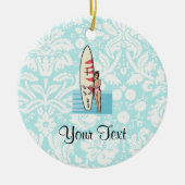 Surfer-Mädchen Keramikornament (Vorne)