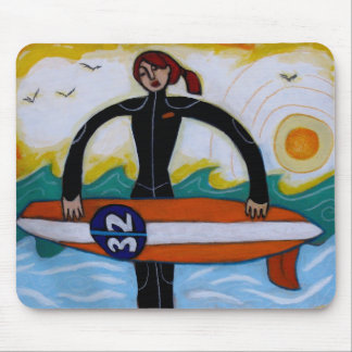 Surfer-Mädchen mousepad