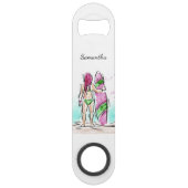Surfer-Mädchen-Nameflaschenöffner Speedflaschenöffner (Rückseite)
