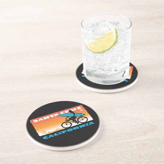 Surfer-Mädchen-Orange Stephen Hosmers Sandstein Untersetzer (Seite)