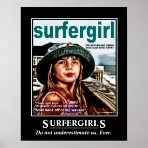 Surfer-Mädchen Poster