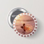 Surfer-Mädchen-runder Knopf Button (Vorne & Hinten)