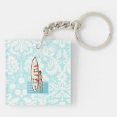 Surfer-Mädchen Schlüsselanhänger (Rückseite)
