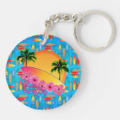 Surfer-Mädchen Schlüsselanhänger (Rückseite)