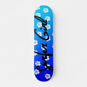 Surfer-Mädchen-Skateboard im Blau Skateboard