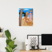 SURFER-MÄDCHEN STREITEN SICH POSTER (Heimbüro)