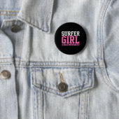 Surfer-Mädchen-Surf-Geschenk Button (Beispiel)