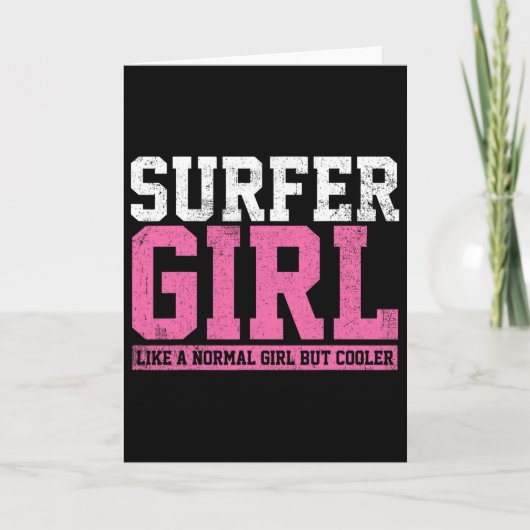 Surfer-Mädchen-Surf-Geschenk Karte (Vorderseite)
