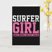 Surfer-Mädchen-Surf-Geschenk Karte (Gelbe Blume)