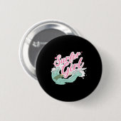 Surfer-Mädchen Surft Button (Vorne & Hinten)