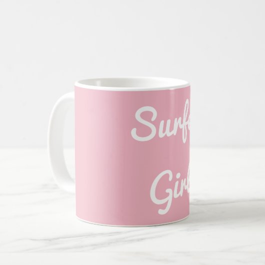 Surfer-Mädchen-Tasse Kaffeetasse (Vorderseite Links)