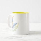 Surfer-Mädchen-Tasse Zweifarbige Tasse (Vorderseite Links)
