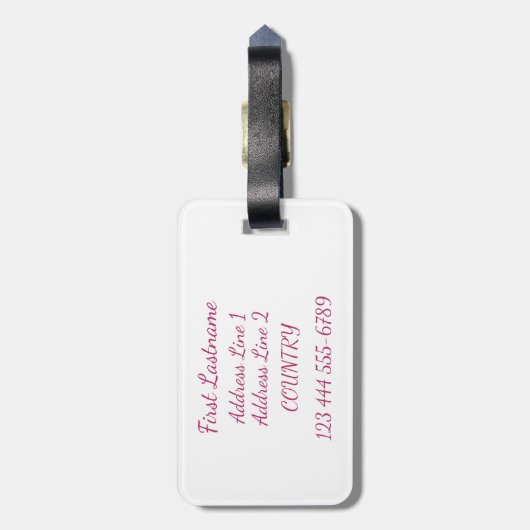 Surfer-Mädchengewohnheits-Gepäckanhänger Gepäckanhänger (Rückseite vertikal)