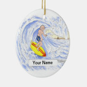 Surfer - Mann Keramikornament (Rechts)