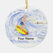 Surfer - Mann Keramikornament (Vorne)