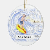 Surfer - Mann Keramikornament (Links)