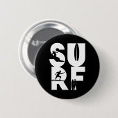 Surfer mit Surfboards in der Surf-Welle Reiter und Button (Vorne & Hinten)