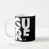 Surfer mit Surfboards in Surf Wave Rider und Idee Kaffeetasse (Links)