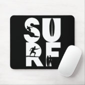 Surfer mit Surfboards in Surf Wave Rider und Idee Mousepad (Mit Mouse)