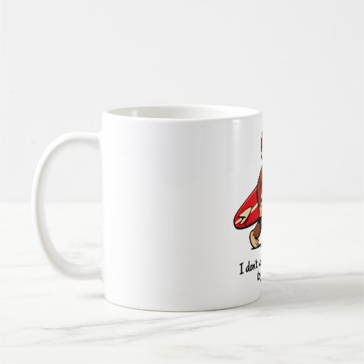 Surfer Monkey , Nostalgischer Sommerstrand Kaffeetasse (Links)
