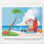Surfer Mousepad<br><div class="desc">"surfer santa claus", "california santa claus", "florida santa claus", "surfing santa claus", "christmas july", "xmas july", "surf santa claus", "vacation santa", "beach santa claus", "beach santa claus", "beach santa".</div>