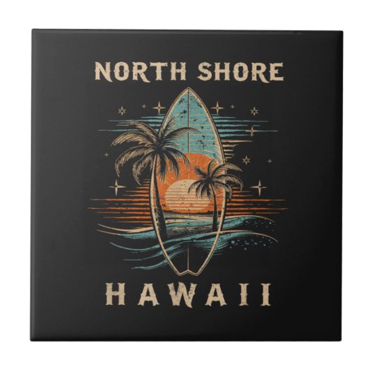 Surfer North Shore Hawaii  Fliese (Vorderseite)