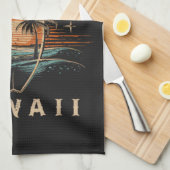 Surfer North Shore Hawaii Geschirrtuch (Viertel Falte)