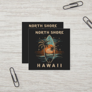 Surfer North Shore Hawaii Quadratische Visitenkarte