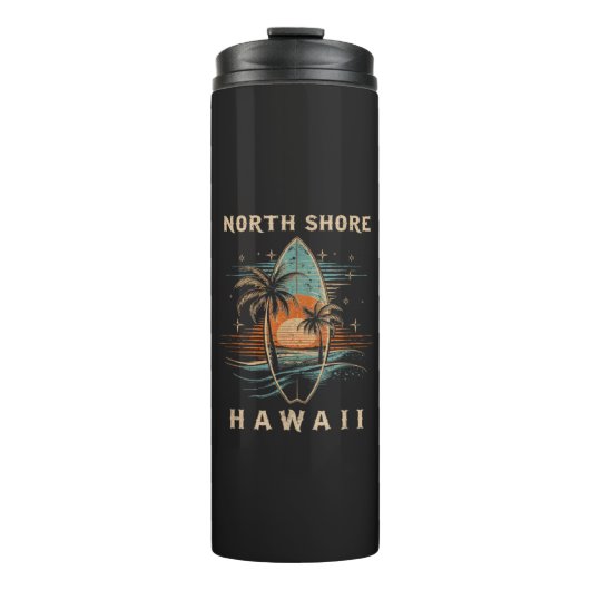 Surfer North Shore Hawaii Thermosbecher (Vorderseite)