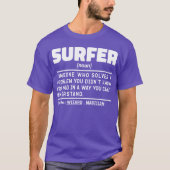Surfer Noun Definition Beach Surfsport T-Shirt (Vorderseite)