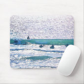 Surfer Ocean Water Art Maus Pad Mousepad (Mit Mouse)