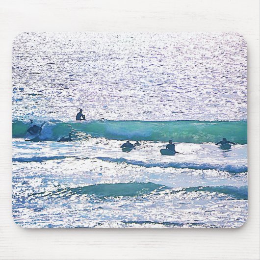 Surfer Ocean Water Art Maus Pad Mousepad (Vorne)