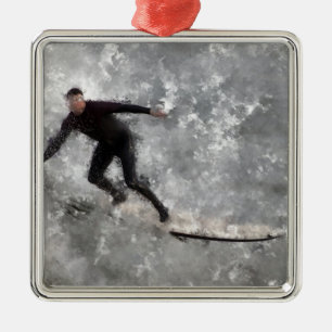 Surfer Ornament Aus Metall